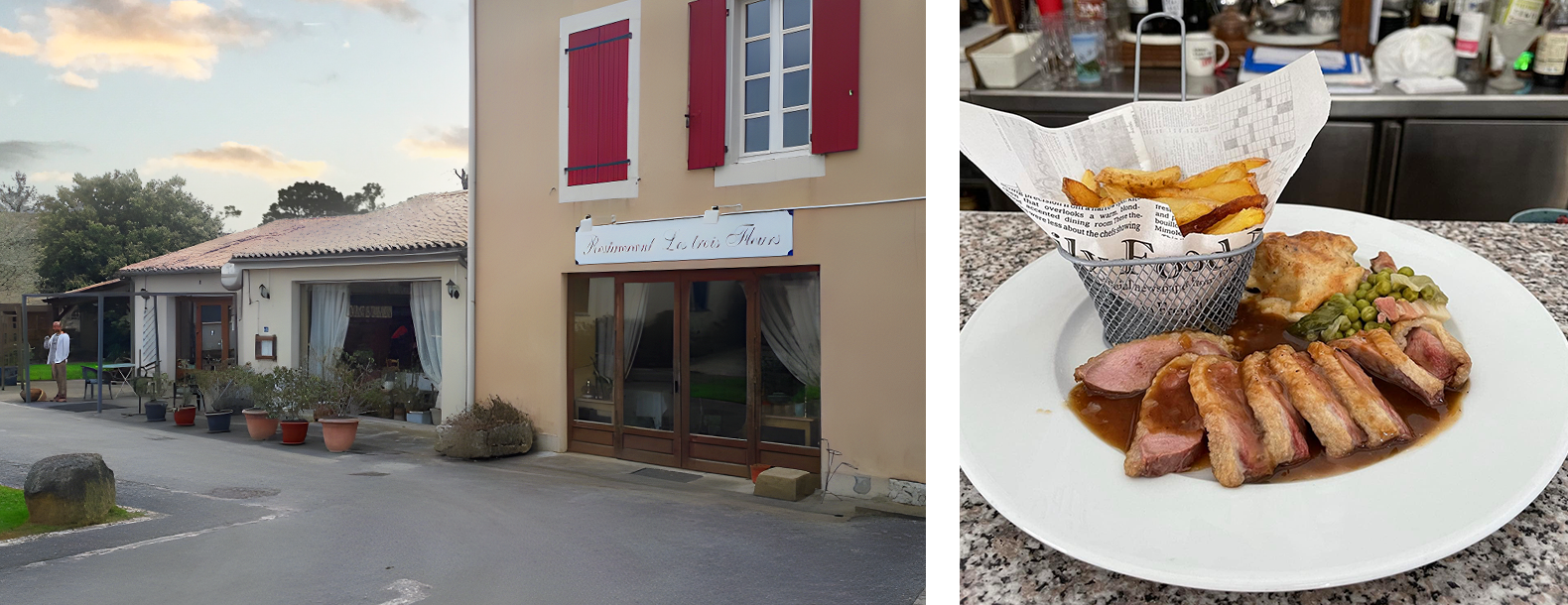 Le restaurant - Les Trois Fleurs - restaurant LIMALONGES - restaurant chaunay